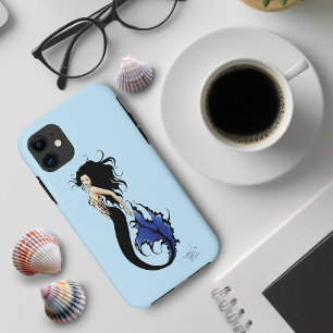 Case-Mate iPhone Case Sirène de Fantaisie Élégante Tribale Bleue