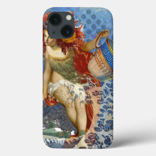 iPhone 13 Case Sirène du Verseau Art Gothique Bleu