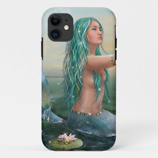 Coques Case-Mate iPhone sirène d'une chevelure verte (Dos)