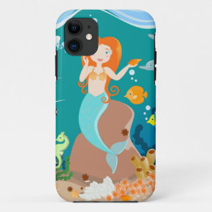 Etui iPhone Case-Mate Sirène et dauphins sous la mer fête d'anniversaire