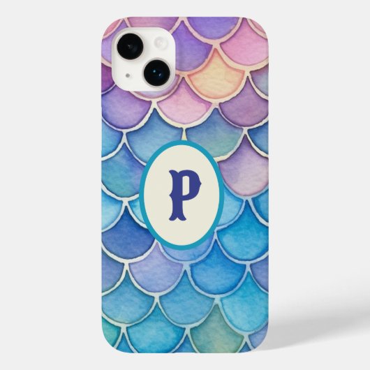 Coques Case-Mate iPhone Sirène personnalisée Pastel multicolore (Verso)