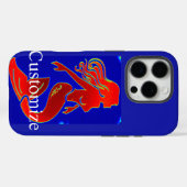 Coques Case-Mate iPhone sirène rouge bleu (Verso (horizontal))