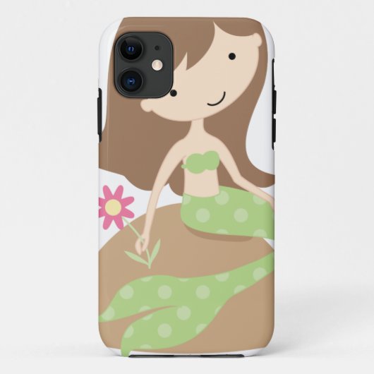 Coques Case-Mate iPhone Sirène verte mignonne de KRW (Dos)