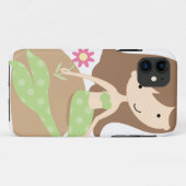 Coques Case-Mate iPhone Sirène verte mignonne de KRW (Dos (Horizontal))