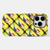 Coques Case-Mate iPhone sirènes en mosaïque rose (Verso (horizontal))