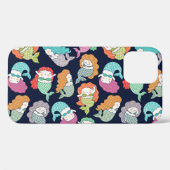 Coques Case-Mate iPhone Sirènes : motif sans soudure fantaisiste. (Verso (horizontal))