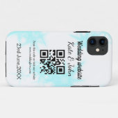 Coques Case-Mate iPhone Site web de mariage simple minimal Q R code ajoute (Dos (Horizontal))