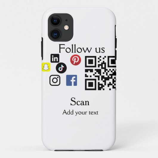 Coques Case-Mate iPhone Site web d'entreprise simple code à barres QR code (Dos)