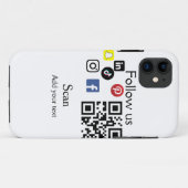 Coques Case-Mate iPhone Site web d'entreprise simple code à barres QR code (Dos (Horizontal))