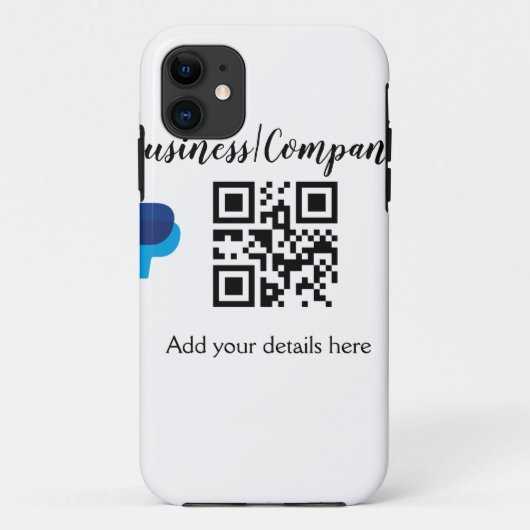 Coques Case-Mate iPhone Site web simple d'entreprise code-barres QR ajoute (Dos)