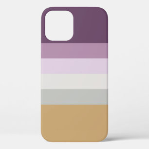 Coque iPhone 12 Six Couleurs - Violet Bleu Violet Rose gris Jaune