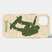 Coques Case-Mate iPhone Skateboard Green, Faux Woodgrain (Verso (horizontal))