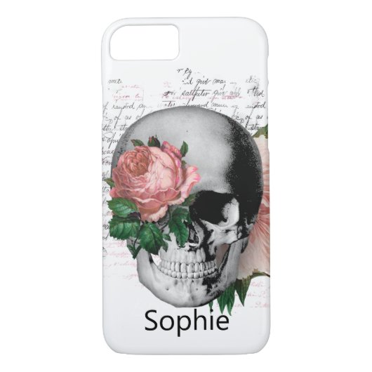 Coques Case-Mate iPhone Skateboard Moderne Dusty Rose Rose Crâne (Dos)