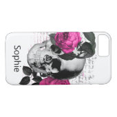 Coques Case-Mate iPhone Skateboard Moderne Rose rose crâne (Dos (Horizontal))