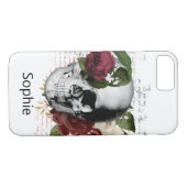 Coques Case-Mate iPhone Skateboard moderne Rouge Rose crâne (Dos (Horizontal))