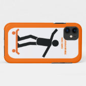 Coques Case-Mate iPhone Skateboardeur sur son skateboard personnalisé (Dos (Horizontal))