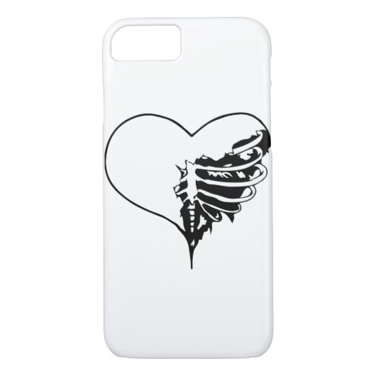 Coques Case-Mate iPhone Skeleheart - Blanc (Dos)