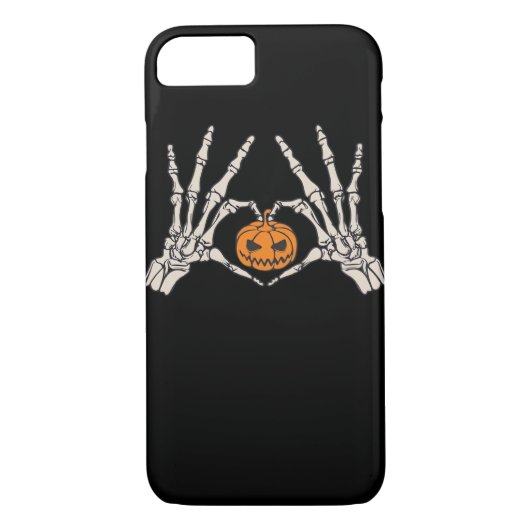 Coques Case-Mate iPhone Skeleton Coeur main et Citrouille Drôle Hondelle c (Dos)