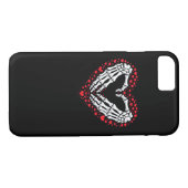 Coques Case-Mate iPhone Skeleton Coeur main Valentines Jour Drôle Couple C (Dos (Horizontal))