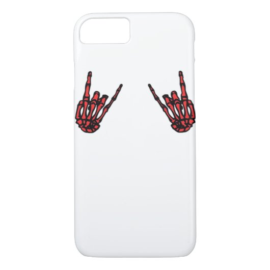 Coques Case-Mate iPhone Skeleton Hand Heart Roll & Red Classic (Dos)