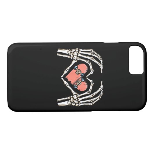 Coques Case-Mate iPhone Skeleton Hand Heart Skateboard Valentines Day Funn (Dos (Horizontal))
