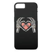 Coques Case-Mate iPhone Skeleton Hand Heart Skateboard Valentines Day Funn (Dos)