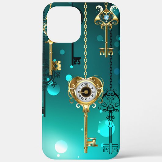 Coques Case-Mate iPhone Skeleton Keys on Green Background (Verso)