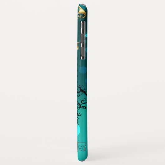 Coques Case-Mate iPhone Skeleton Keys on Green Background (Dos/Gauche)