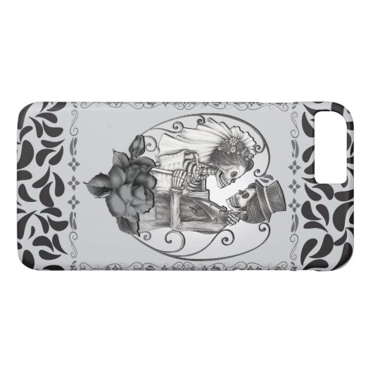 Coques Case-Mate iPhone Skeleton Love Couple Mariage Danse (Dos (Horizontal))