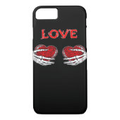 Coques Case-Mate iPhone Skeleton Mains Coeur Drôle Design (Dos)