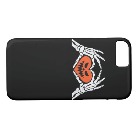 Coques Case-Mate iPhone Skeleton Met Un Coeur Halloween Éffrayant Classiqu (Dos (Horizontal))
