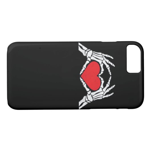 Coques Case-Mate iPhone Skeleton Met Un Coeur Rouge Classique (Dos (Horizontal))