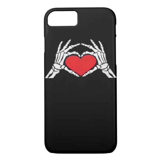 Coques Case-Mate iPhone Skeleton Met Un Coeur Rouge Classique (Dos)