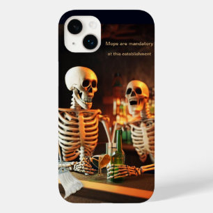 Coque Pour iPhone 14 Plus Skeletons dans un bar