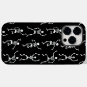 Coques Case-Mate iPhone Skeletons d'Halloween noirs (Verso (horizontal))