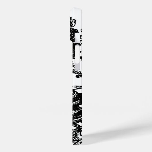 Coques Case-Mate iPhone Skeletons et Rose (Verso / Gauche)