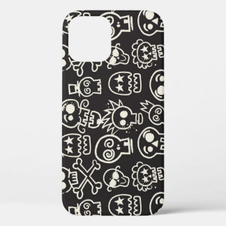 Case-Mate iPhone Case Sketchchy noir crâne papier peint sans couleur
