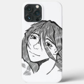 Coques Case-Mate iPhone Sketched girl iPhone pro 13 Max (Verso)