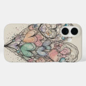 Coques Case-Mate iPhone Sketchy Love Hearts (Verso (horizontal))