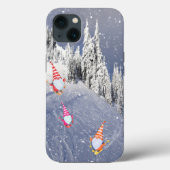 Coques Case-Mate iPhone Ski Avec Gnomes Snowy Mountain (Verso)