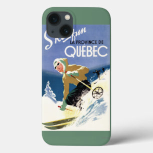 iPhone 13 Coque Ski de femme - affiche anglaise et française