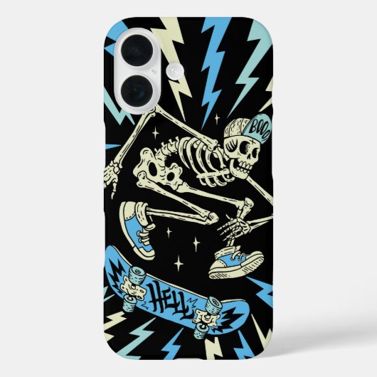 Coques Case-Mate iPhone Ski de l'enfer - Halloween Skeleton Skateboard (Verso)