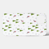 Coques Case-Mate iPhone Ski de neige moderne en hiver (Verso (horizontal))