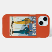 Coques Case-Mate iPhone Ski Paradise Impression Vintage (Verso (horizontal))