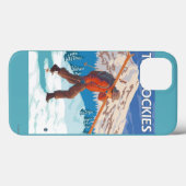 Coques Case-Mate iPhone Skier Transportant Ski De Neige - Les Rocheuses (Verso (horizontal))