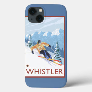 iPhone 13 Case Skieur de neige de Downhhill - Whistler, AVANT