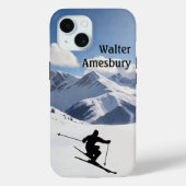Coques Case-Mate iPhone Skiing Mountain Scene personalize (Verso)