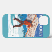 Coques Case-Mate iPhone Skis de transport de neige de skieur - les (Verso (horizontal))