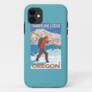 Coques Pour iPhone Skis de transport de neige de skieur - loge de