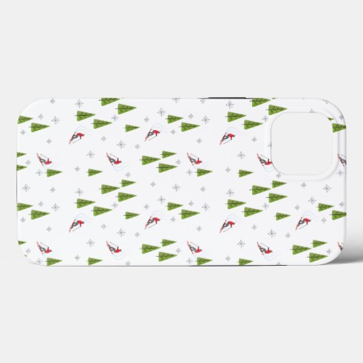 Coques Case-Mate iPhone Skis et pins (Verso (horizontal))